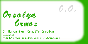 orsolya ormos business card